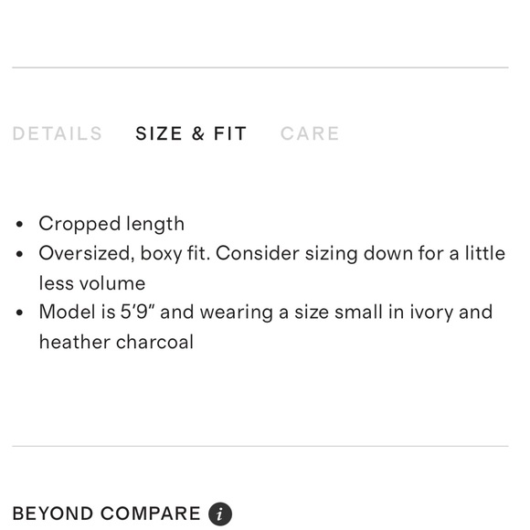 NWT Quince Mongolian Cashmere Fisherman Cropped Sweater - Heather Charcoal XS - Picture 7 of 10